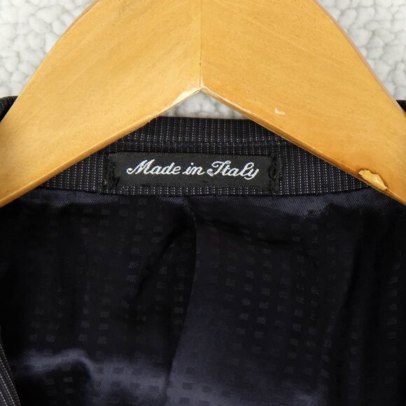 Lab Pal Zileri Suit Mens 54 44 36X32 Black Pin Striped Two Button Vented Wool - Picture 7 of 14